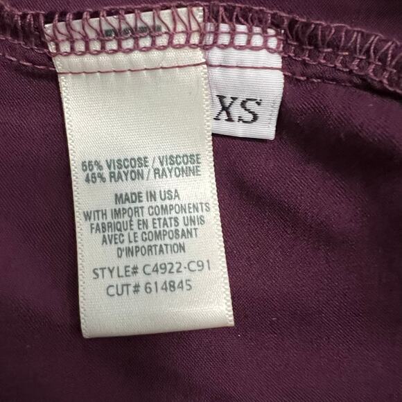 Cloth and Stone Long Sleeve Button‎ Up Tie Front Purple Blouse Size X Small - Picture 8 of 8